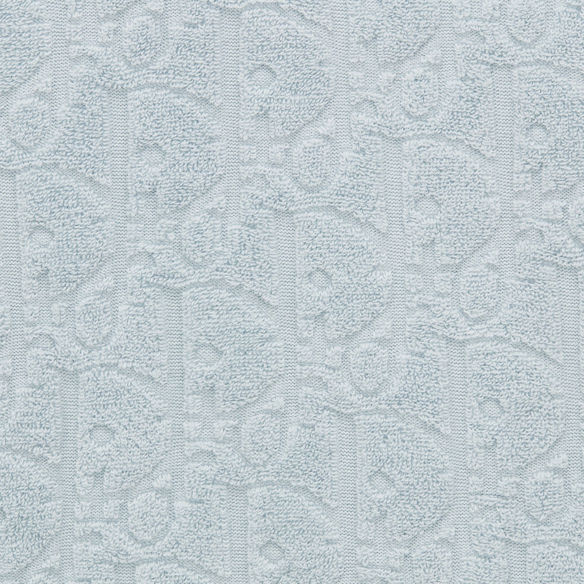 Logo of Dior Oblique Towelling Terry Cotton Relaxed Fit Blue Hoodie 113J631A0684_C585